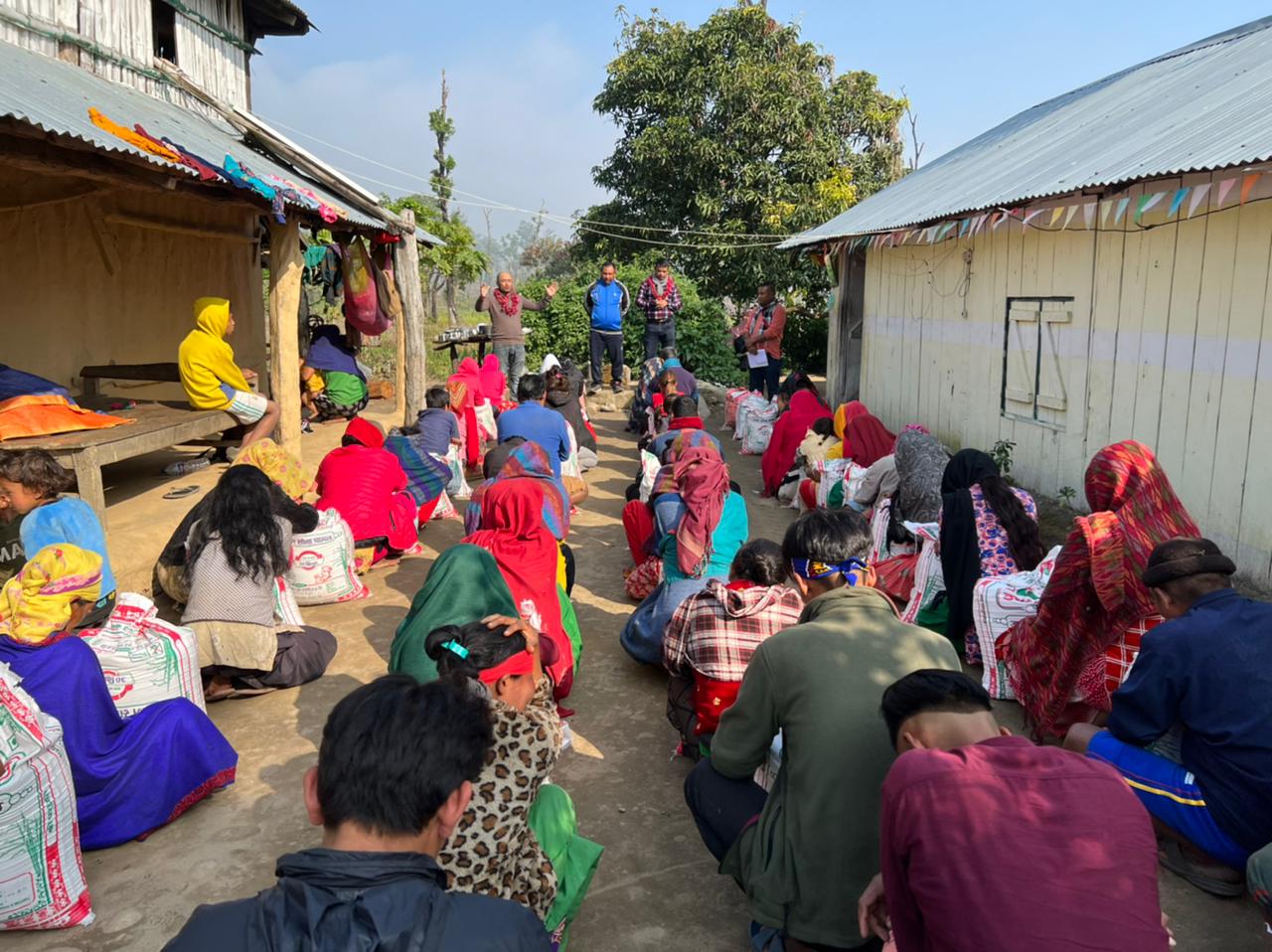 Relief work in Badarjula